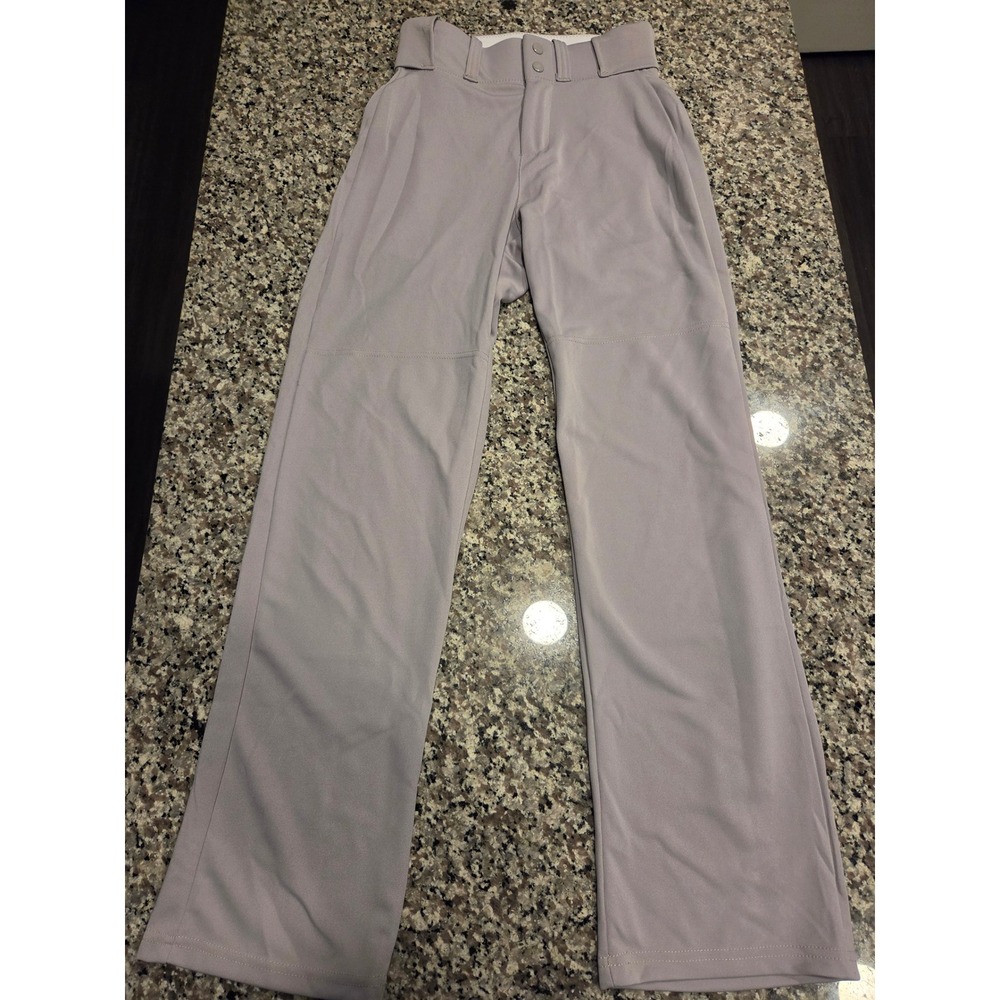 Alleson Athletic Gray Baseball Pants Mens Small‎ Straight Leg Uniform 1146